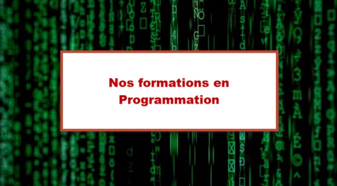 Écran affichant des lignes de code en vert sur fond noir, symbolisant la formation en programmation informatique à Bruxelles.